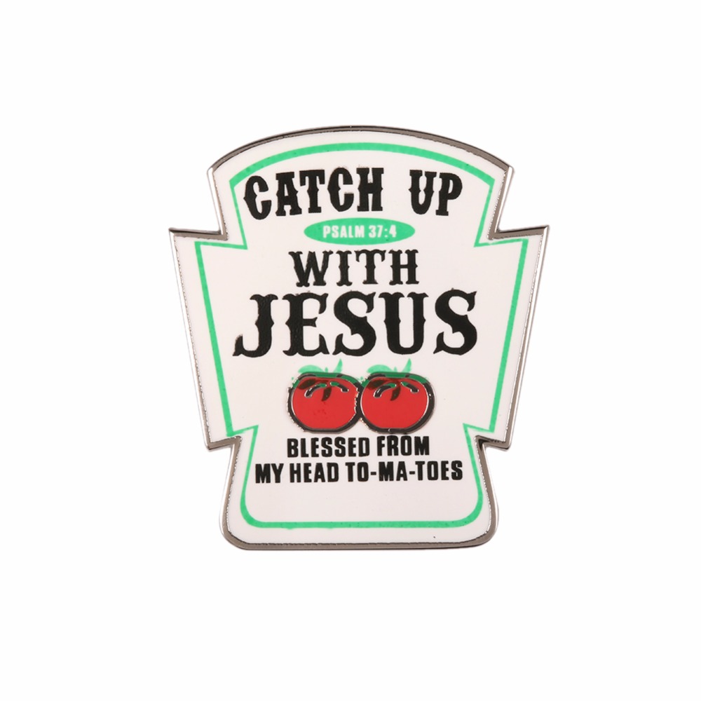 Embroidery Jesus - Catch Up With Jesus Christian Lapel