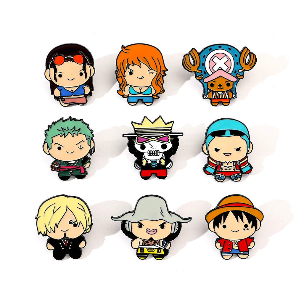 Embroidery Outfit - 9 Pcs Creative Cartoon Brooch Anime