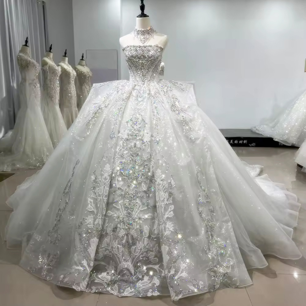 Embroidery Organza - Robes De Mariée 2026 Strapless Wedding