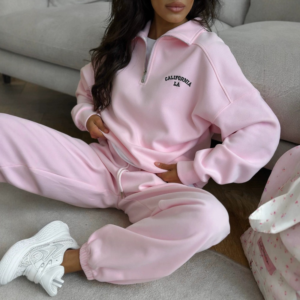 Embroidery Letter - Sports Style Letter Embroidered Hoodie Straight