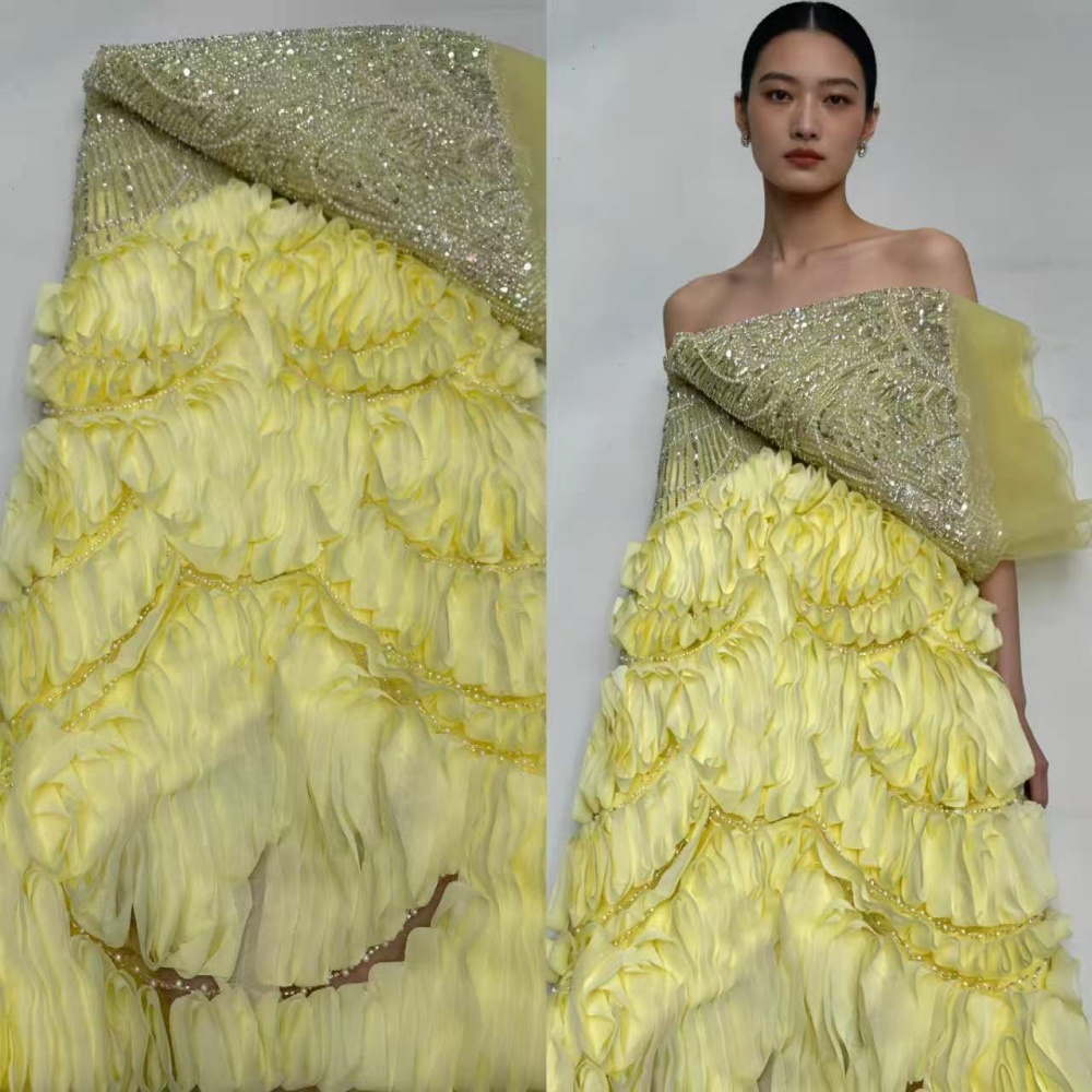 Embroidery Gradient - Luxurious African Sequins Lace Fabric High