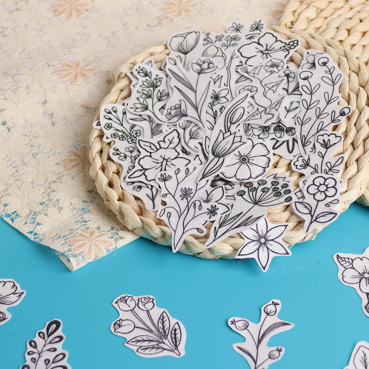 50Pcs Water Soluble Embroidery - Embroidery Sheet 评论和价格