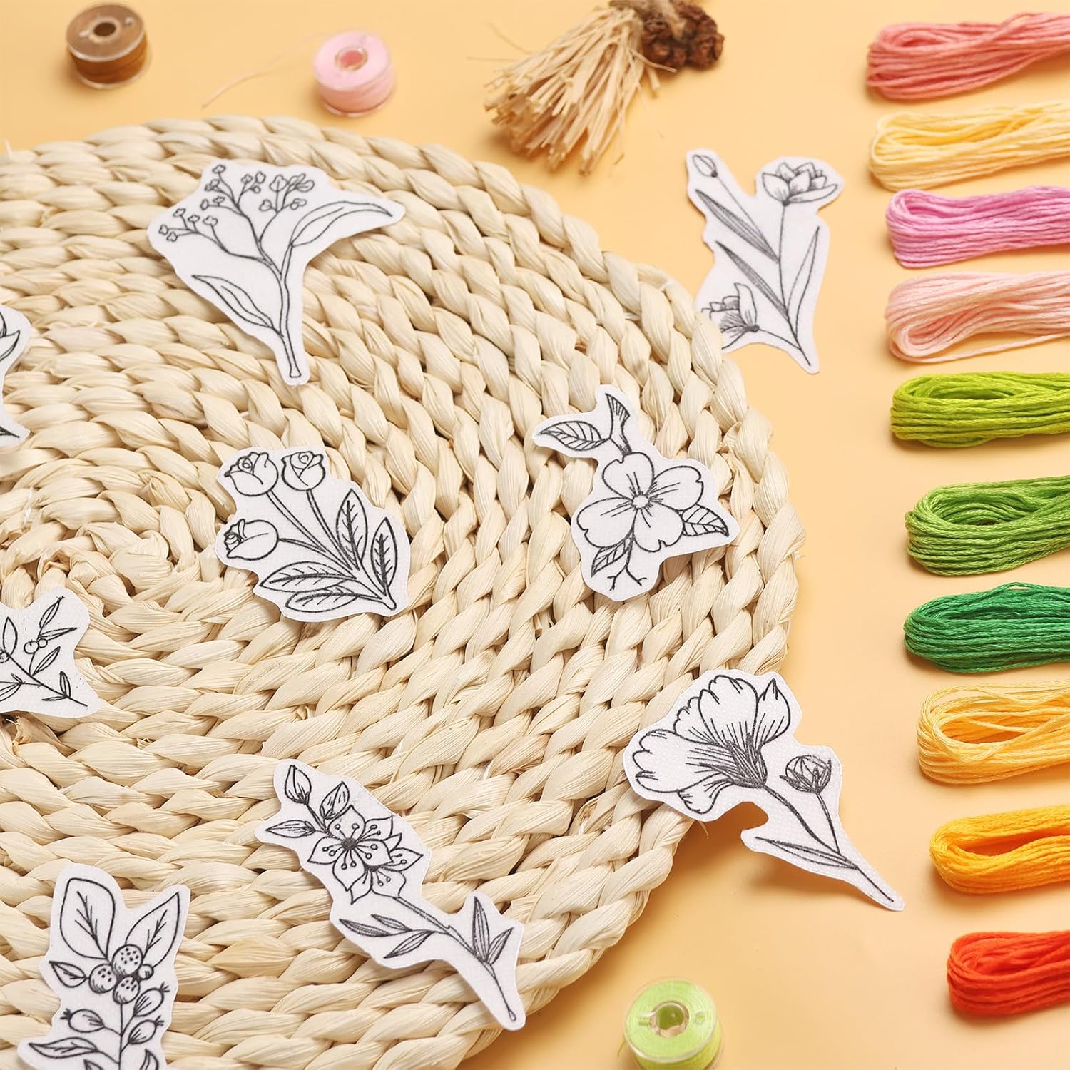 50Pcs Water Soluble Embroidery - Embroidery Sheet 评论和价格