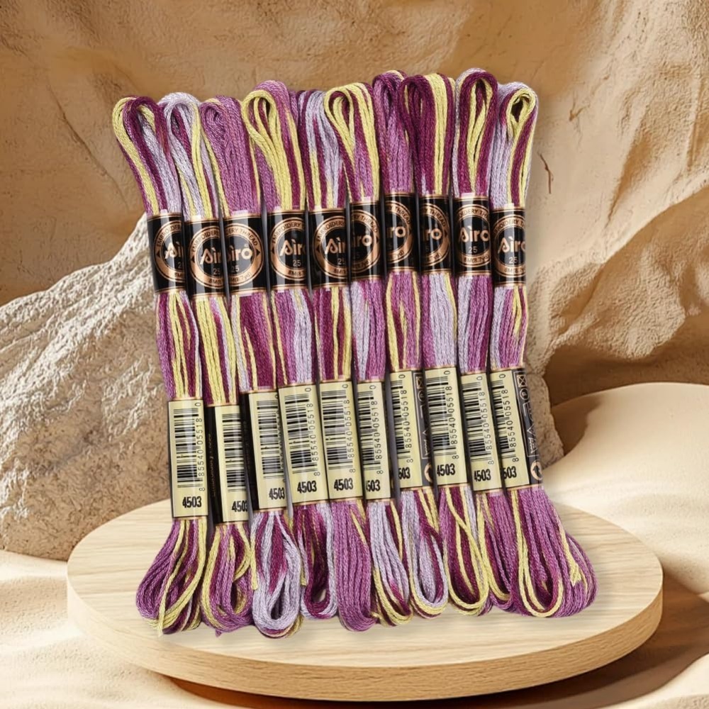 6 Strands Purple Variegated Em - Embroidery Gradient 评论和价格