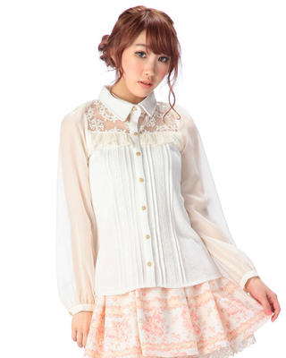 SALES Japan Liz Lisa Chiffon S - Embroidery Organza 评论和价格