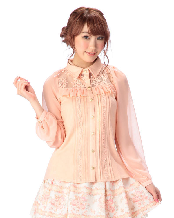 SALES Japan Liz Lisa Chiffon S - Embroidery Organza 评论和价格