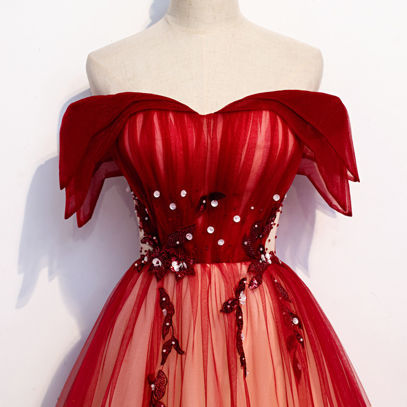 Strap Toast Dress for Bride 20 - Embroidery Gradient 评论和价格