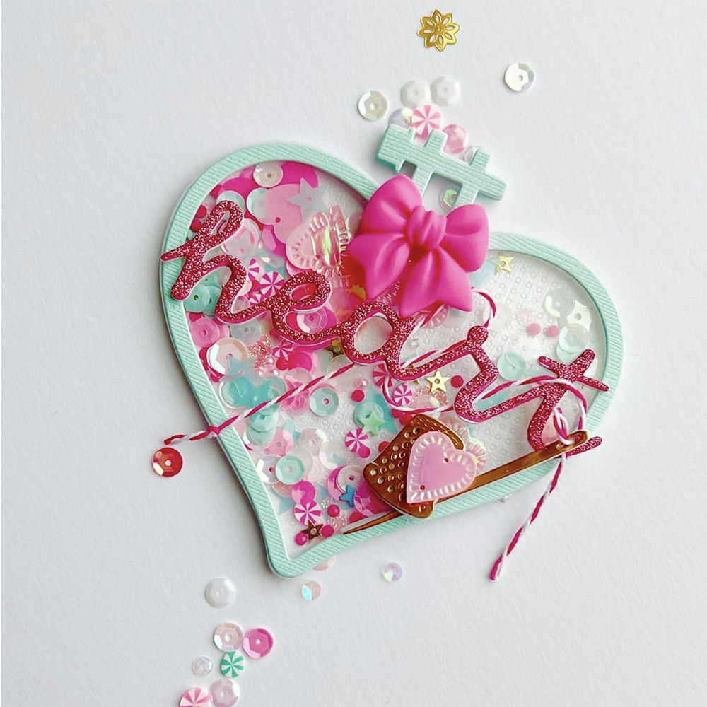 KSCRAFT Heart Embroidery Hoop  - Embroidery Sheet 评论和价格