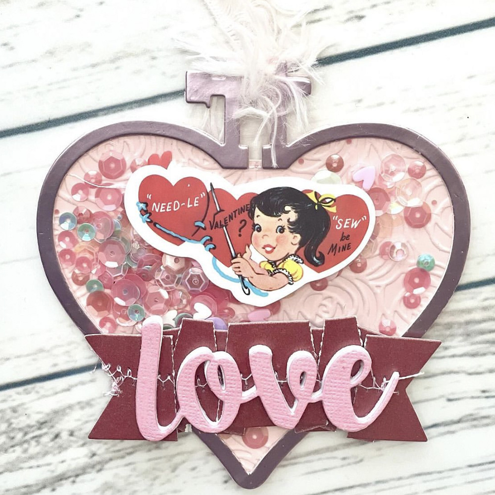 KSCRAFT Heart Embroidery Hoop  - Embroidery Sheet 评论和价格