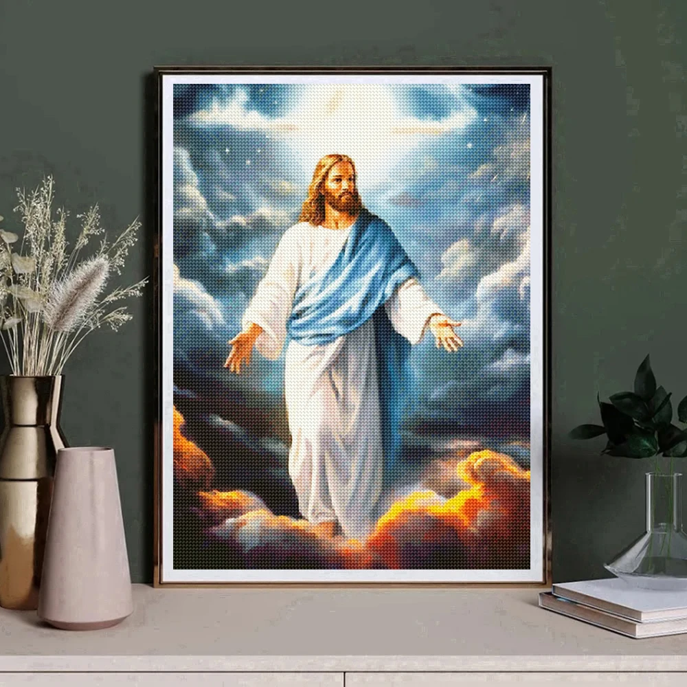 Frameless，DIY Christian Diamon - Embroidery Jesus 评论和价格