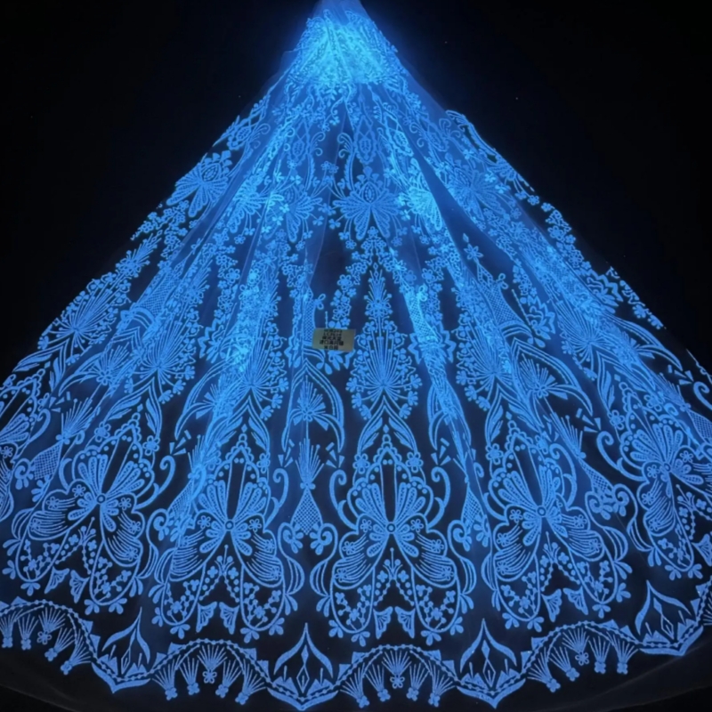 2026 Blue Hot Sale Fadhion Des - Embroidery Net Dress 评论和价格