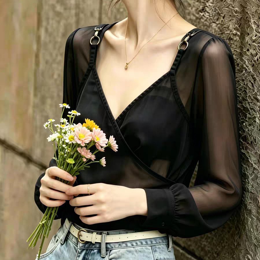 Elegant V-Neck Metal Ring Larg - Embroidery Ring Sizes 评论和价格