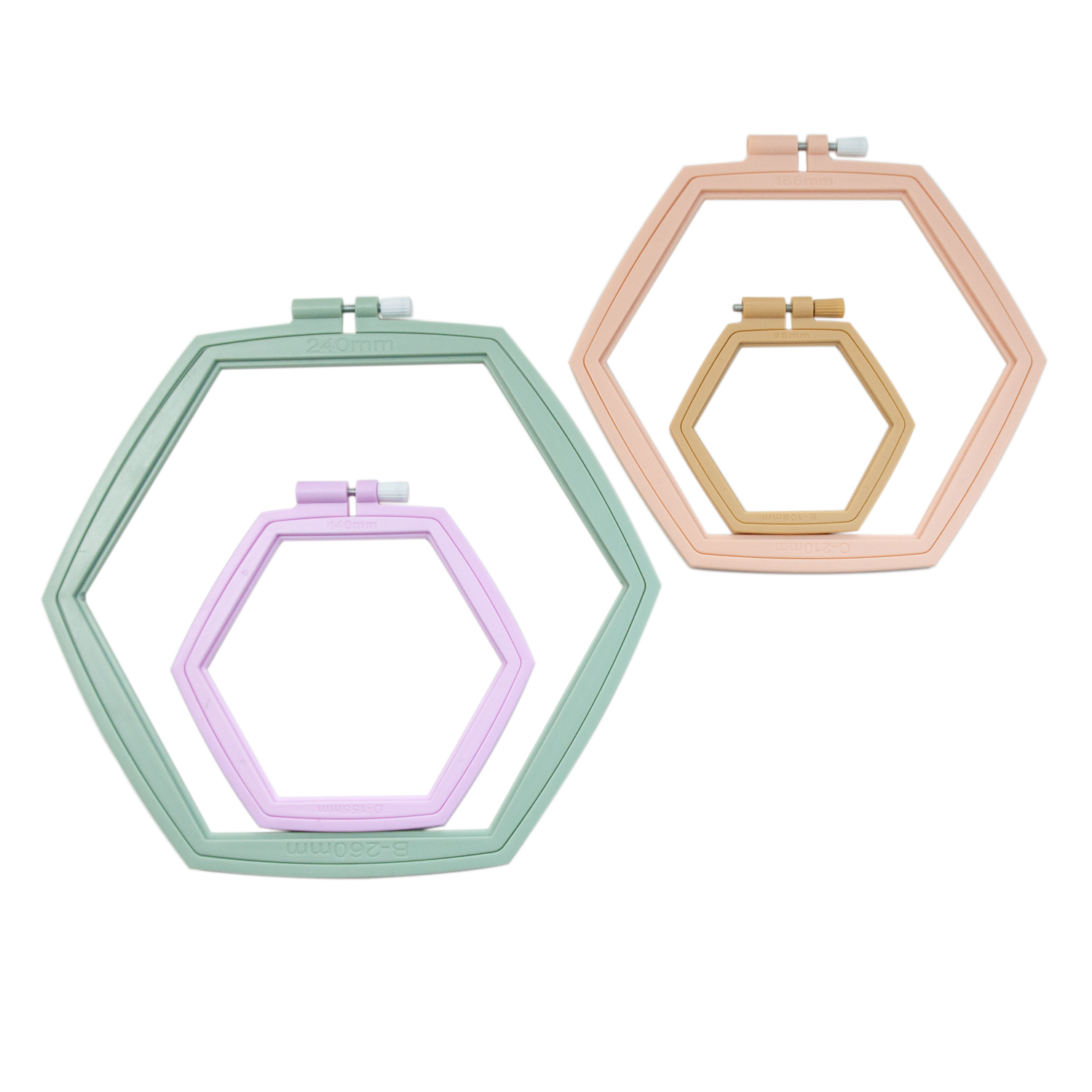 Hexagon Embroidery Hoops, Colo - Embroidery Ring Sizes 评论和价格