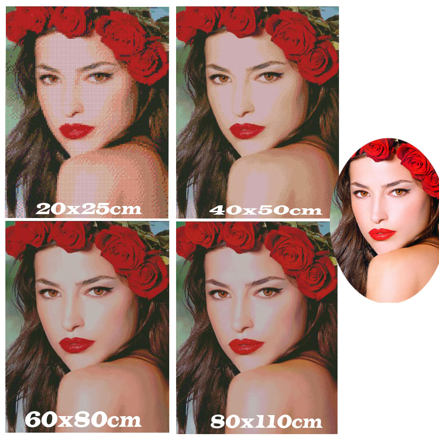 5D DIY Diamond Embroidery Mode - Embroidery Lips 评论和价格