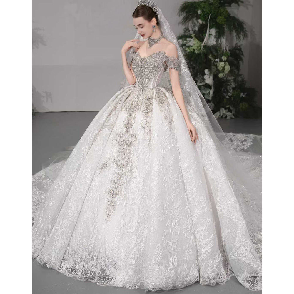 Luxury Off The Shoulder Sweeth - Embroidery Organza 评论和价格