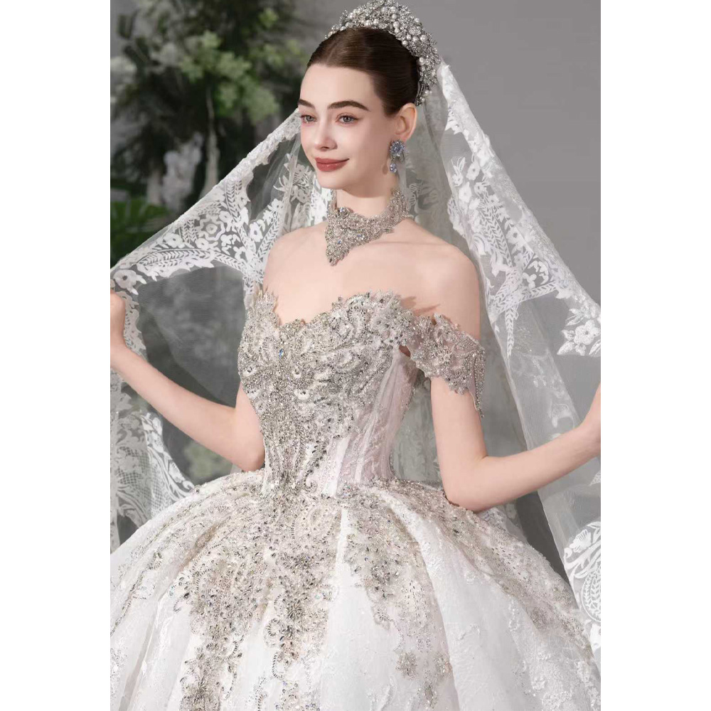 Luxury Off The Shoulder Sweeth - Embroidery Organza 评论和价格