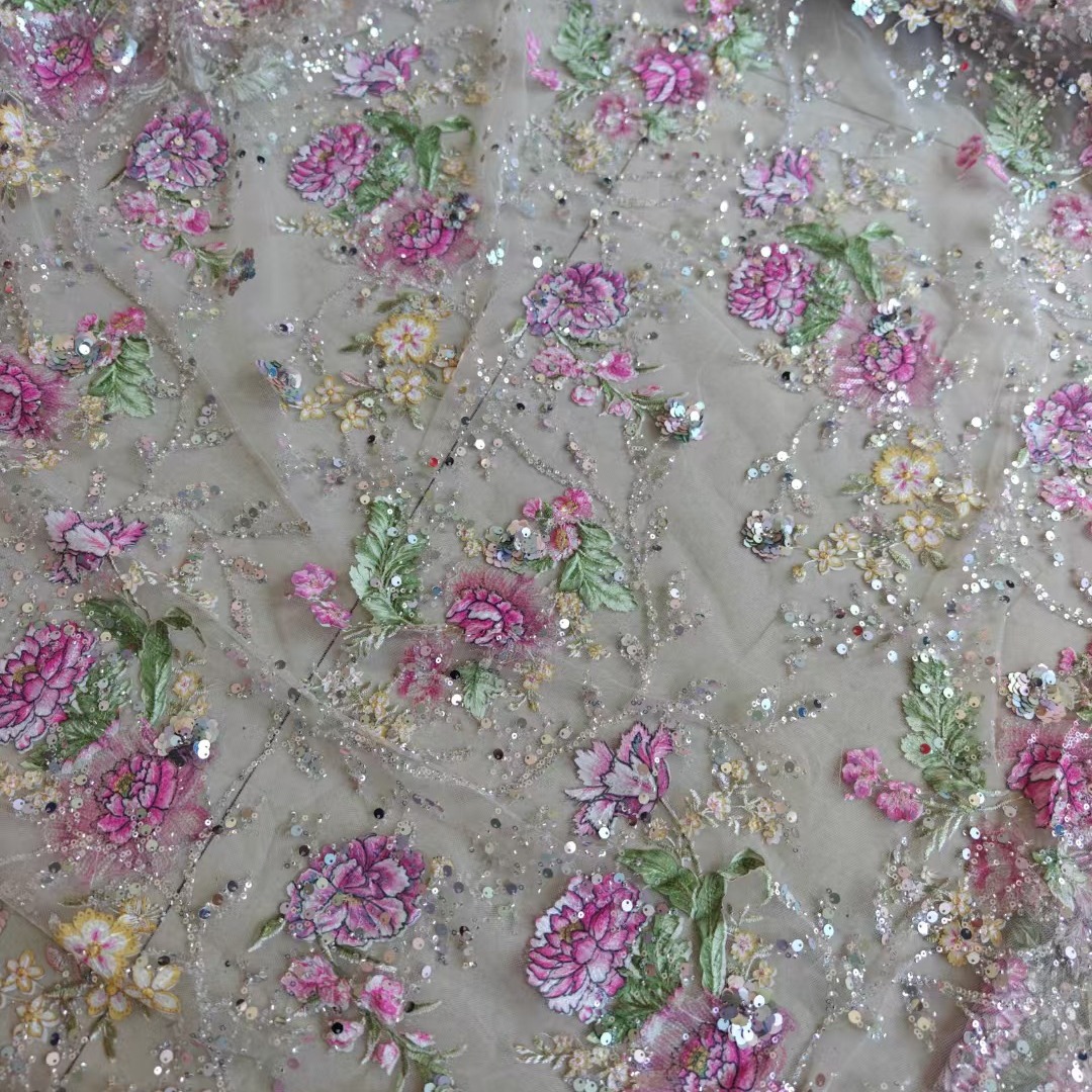 1M 120Cm Wide Luxury Beaded La - Embroidery Gradient 评论和价格