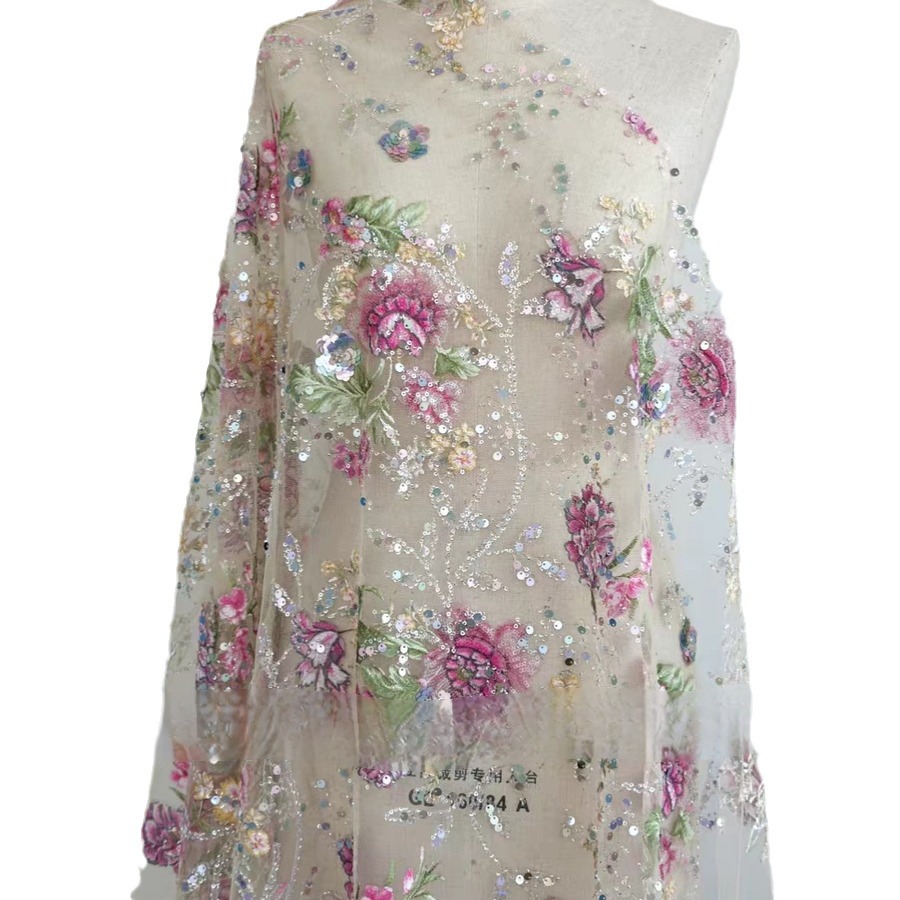 1M 120Cm Wide Luxury Beaded La - Embroidery Gradient 评论和价格
