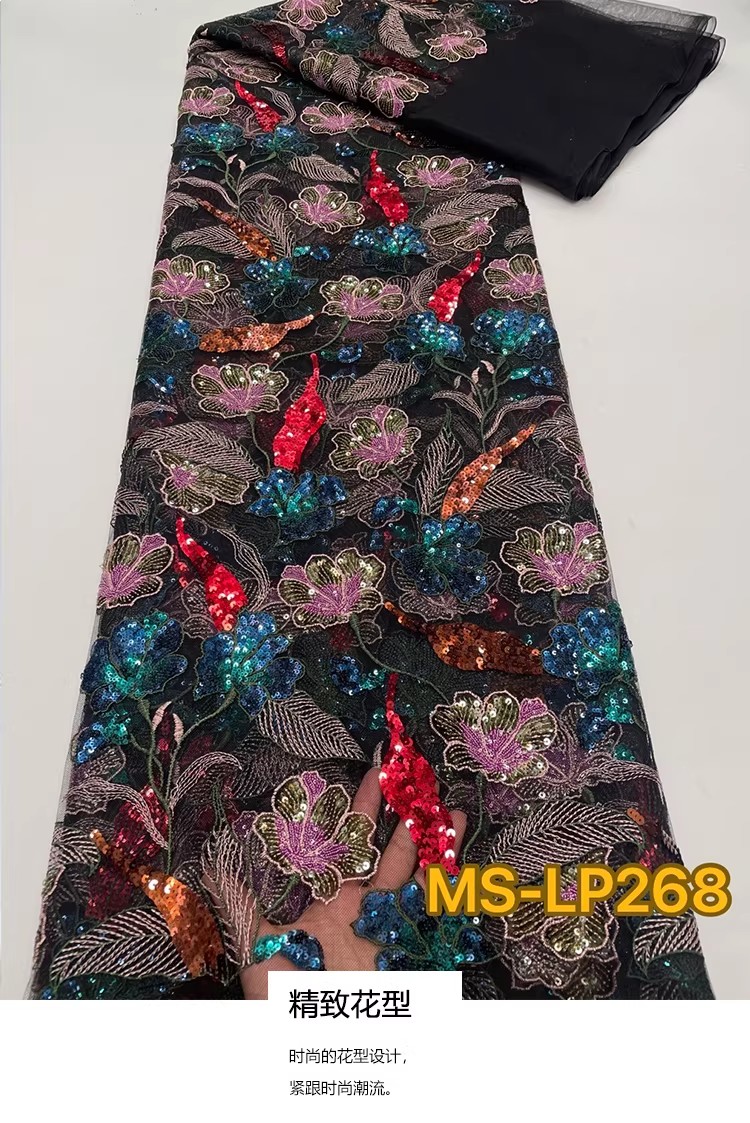 1yard Luxury Double color bead - Embroidery Net Dress 评论和价格
