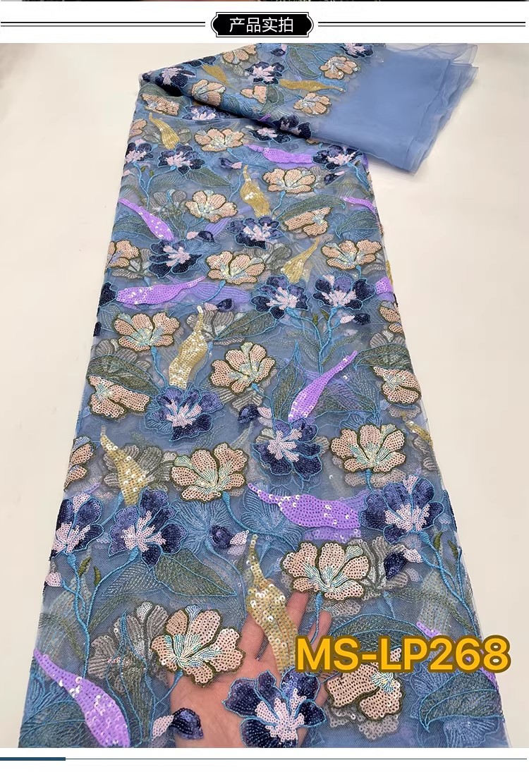 1yard Luxury Double color bead - Embroidery Net Dress 评论和价格