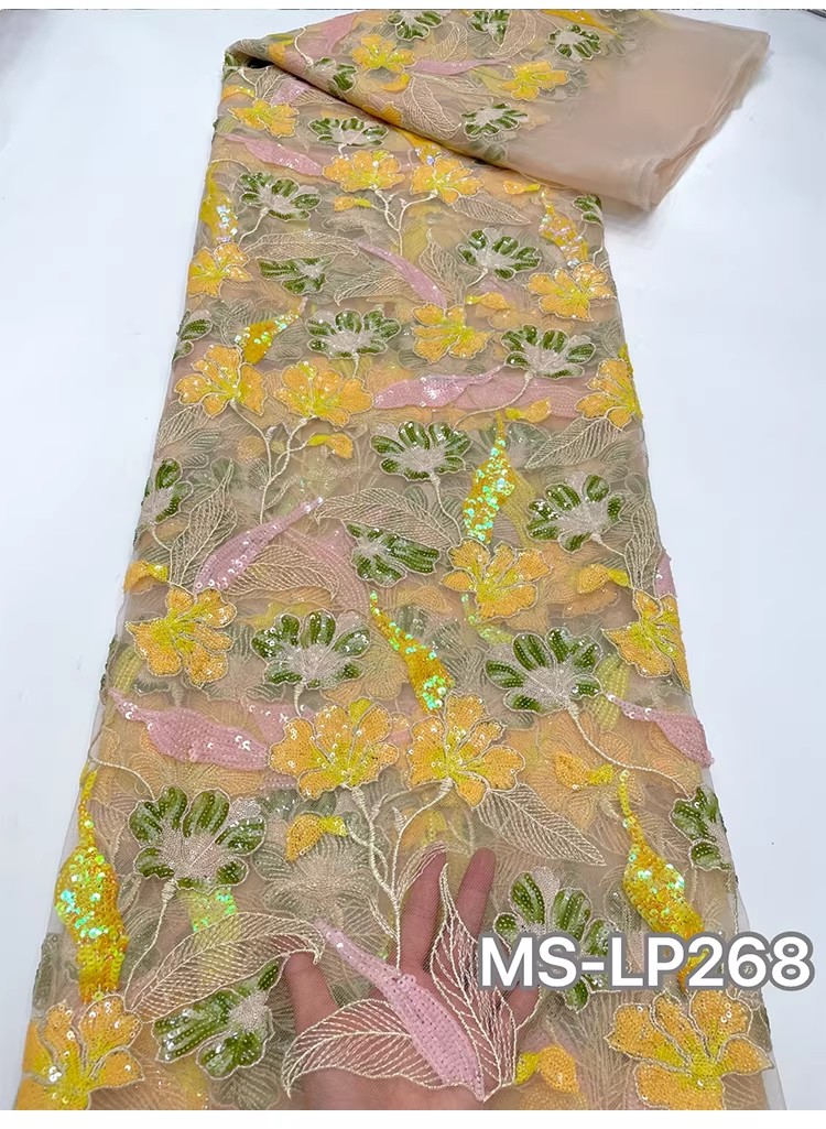 1yard Luxury Double color bead - Embroidery Net Dress 评论和价格