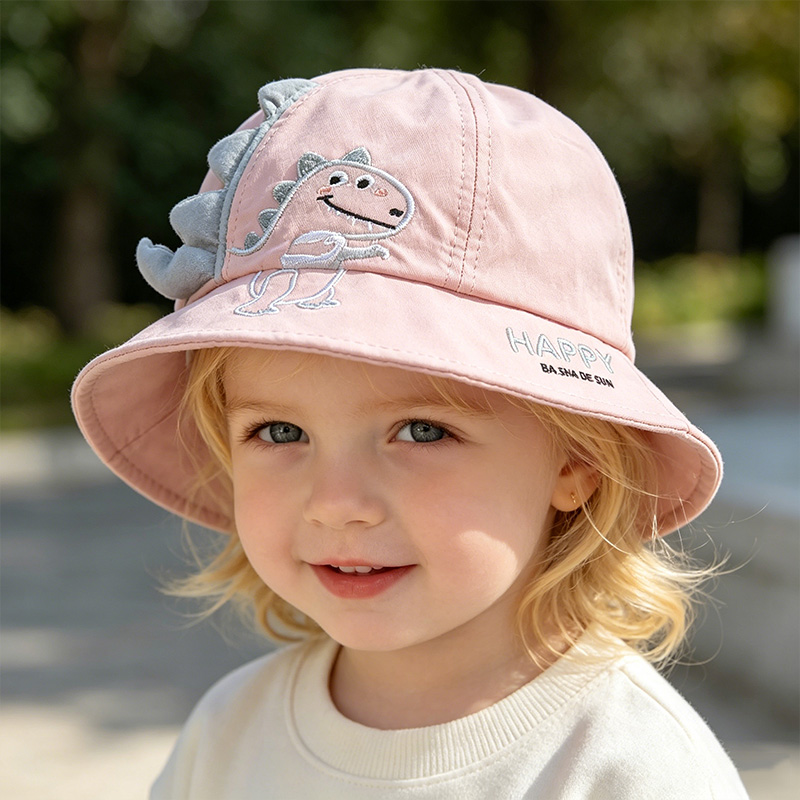 Korean Baby Bucket Hat Cartoon - Embroidery Letter 评论和价格