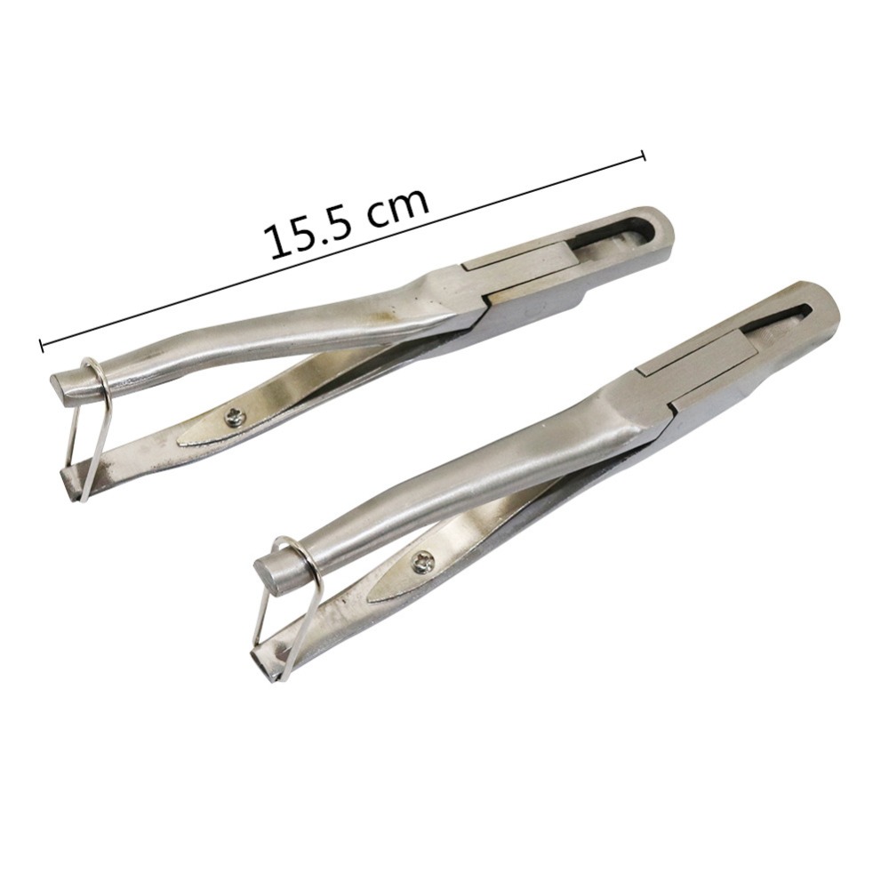 Stainless Steel Pig Ear Punch  - Embroidery Writing 评论和价格