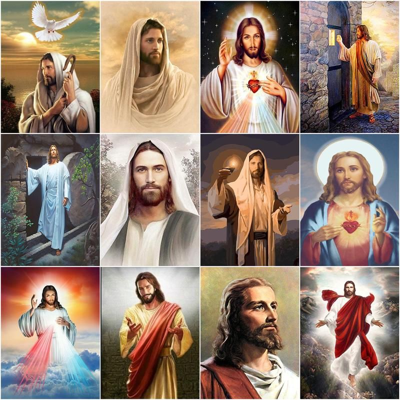 CHENISTORY Full Drill Square R - Embroidery Jesus 评论和价格