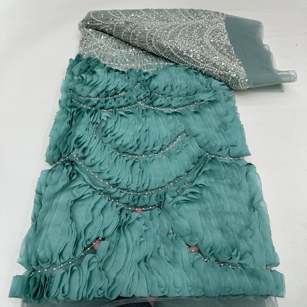 Luxurious African Sequins Lace - Embroidery Gradient 评论和价格